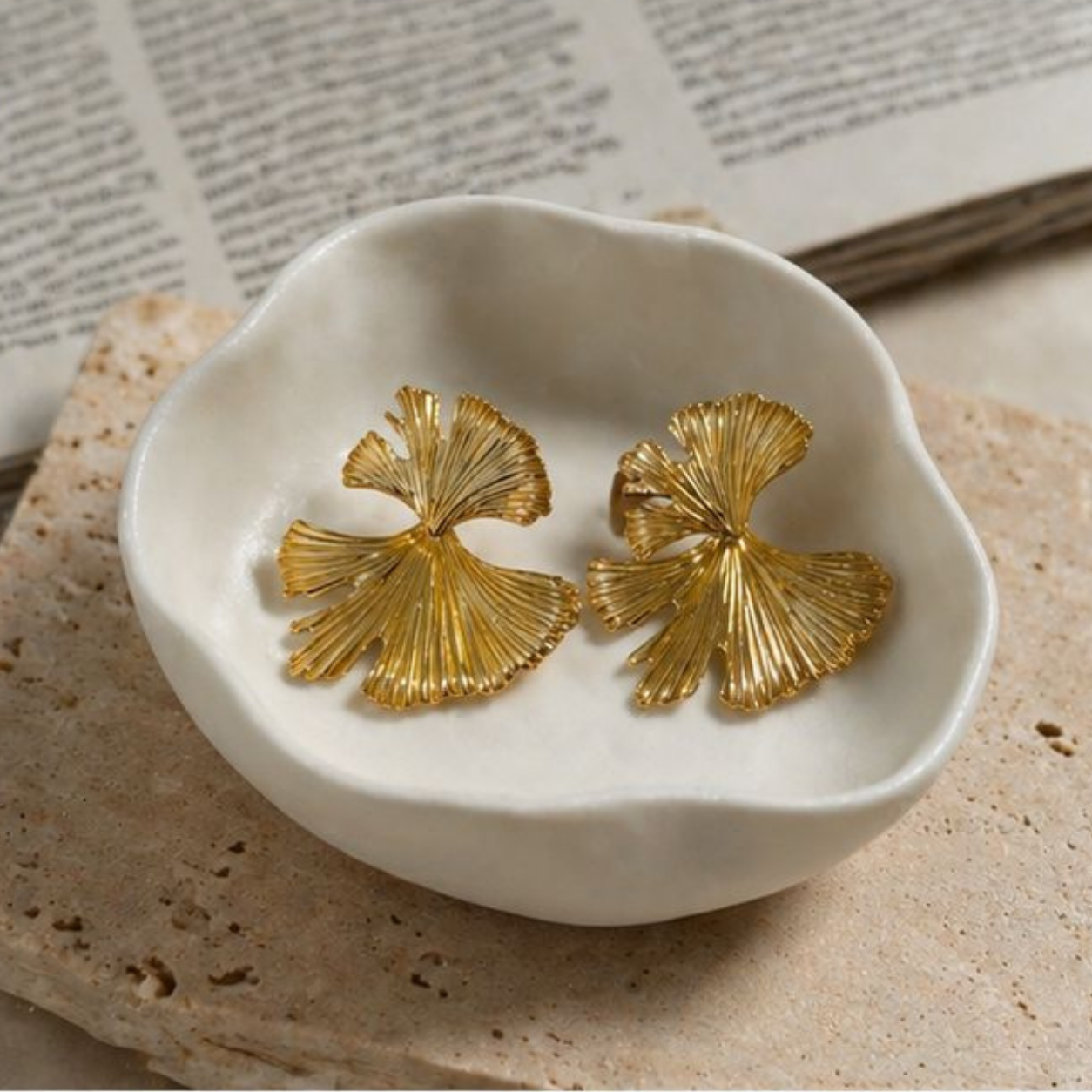 Boucles d’oreilles feuille
